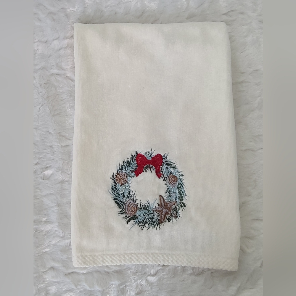 Coastal Collection - Beach Inspired Christmas Hand Towel